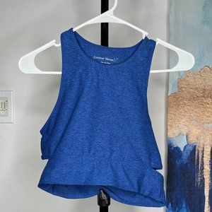 Outdoor Voice - Slashback Crop Top - Deep Sea Blue